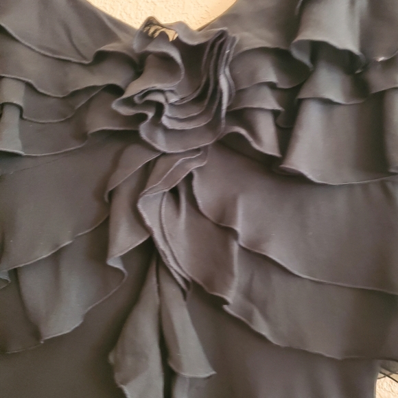 alain manoukian Midi Ruffle V-neck Dress - Picture 4 of 10